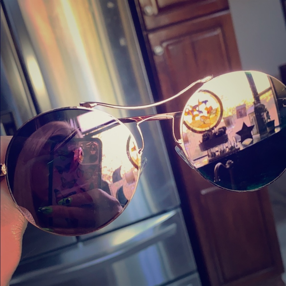 AJ Morgan rose gold and pink glasses